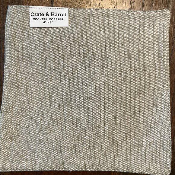 Crate & Barrel Fabric Cocktail Coasters - Picture 7 of 9